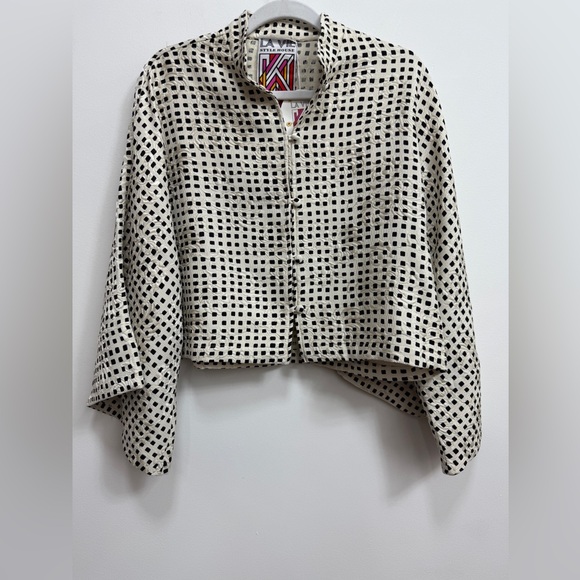 Women's Black and White Checkered  La Vie Style House Top NWOT - Picture 1 of 5
